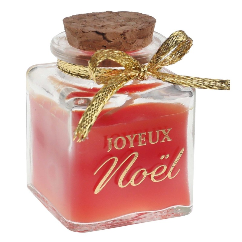 Nol Chic Candle, Red and Gold, 1.5 x 6 Inches, 1 Count
