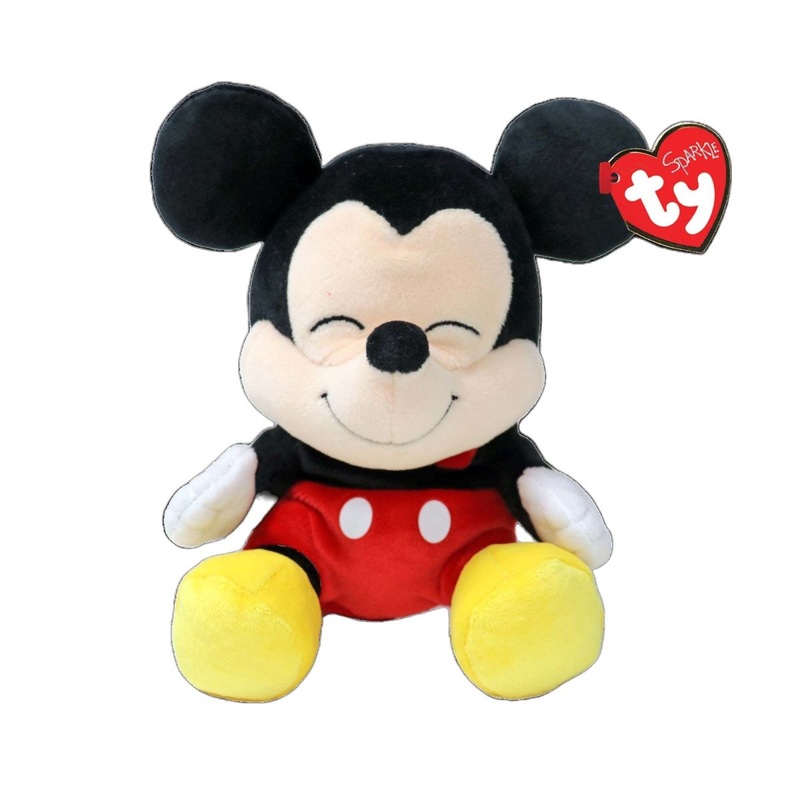TY Disney Soft Plush, Mickey Mouse, 8 Inches, 1 Count