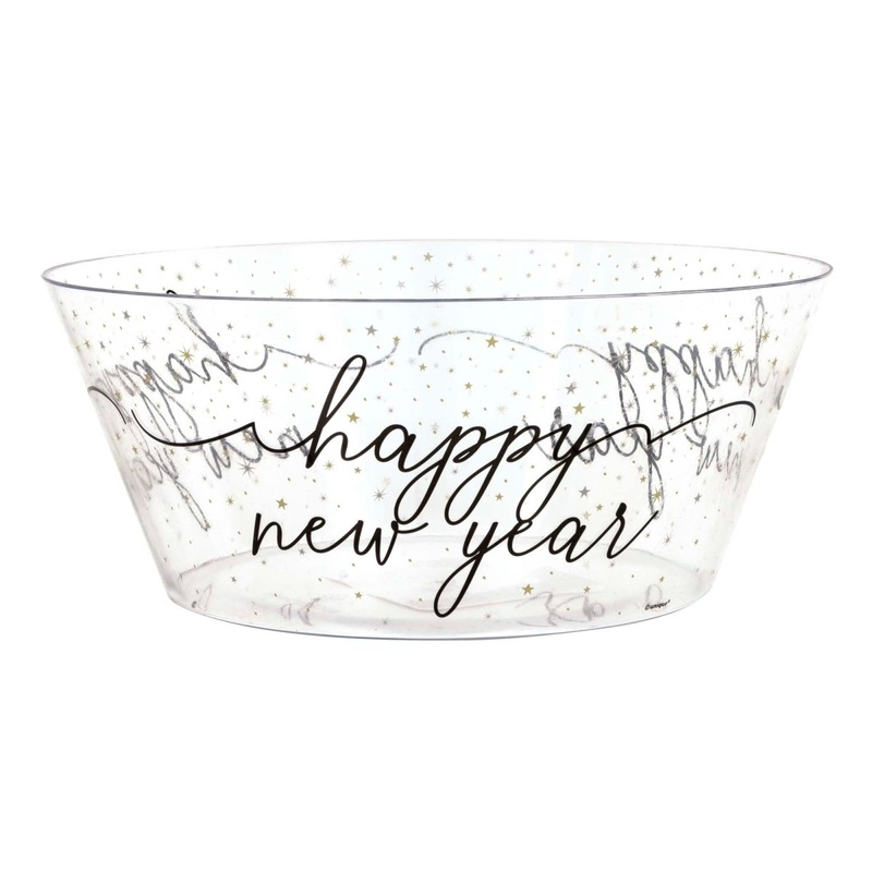Disco New Year's Plastic Serving Bowl, 1 Count