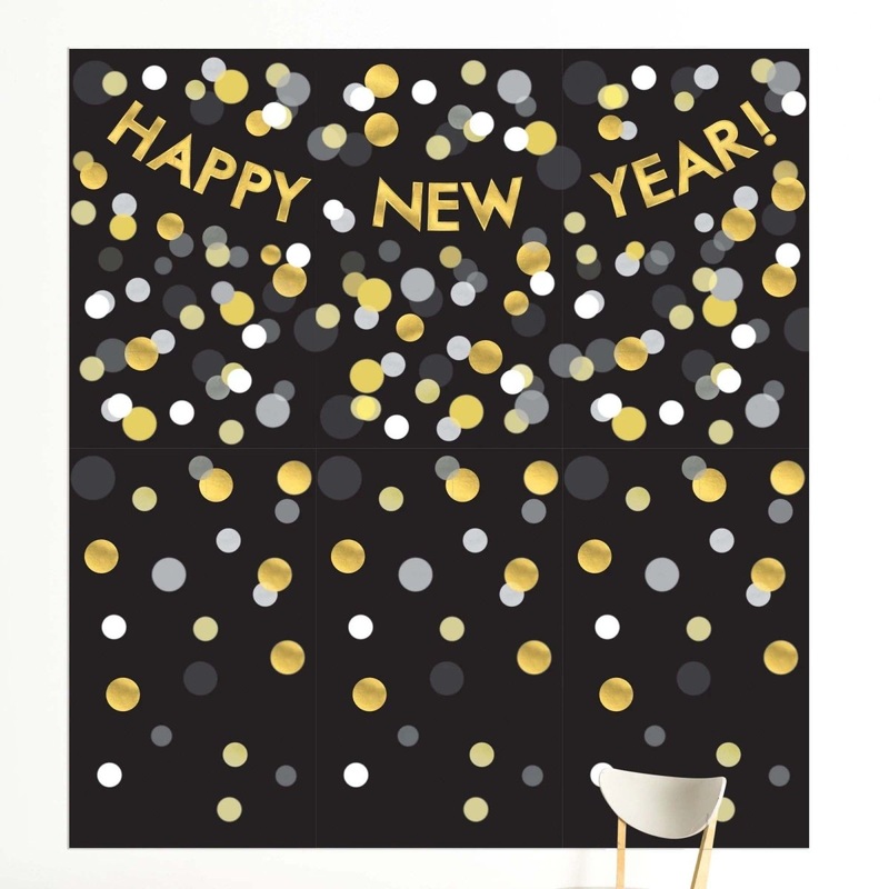 Happy New Year Deluxe Scene Setter Kit, 108 x 100 Inches, 1 Count