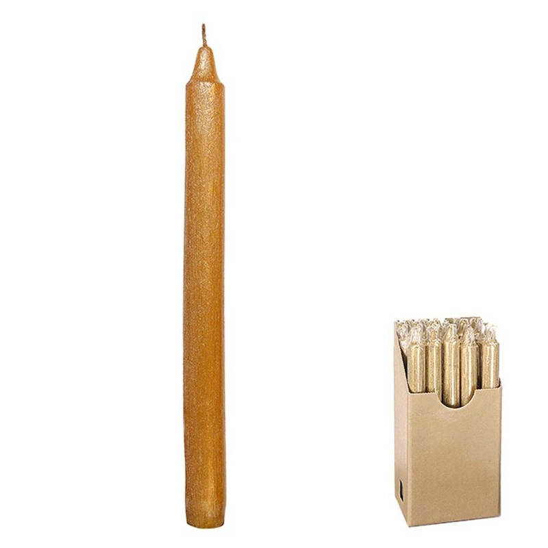 Metallic Gold Dinner Candle, 1 Count