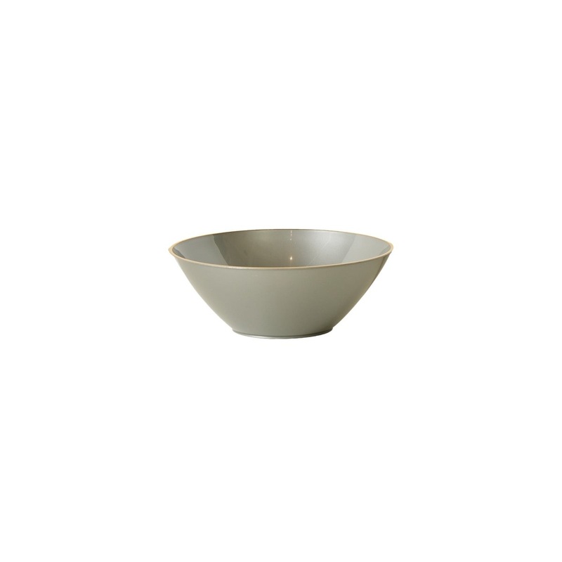 Premium Quality Round Grey Bowl with Gold Rim, 6 oz, 10 Count