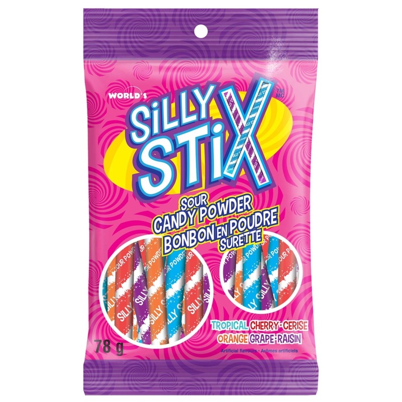 Silly Stix Sour Candy Straws, 78 g,  1 Count