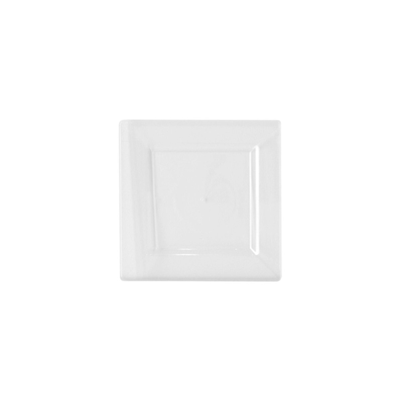 Small Square Clear Plastic Plates, 4.5 Inches, 25 Count