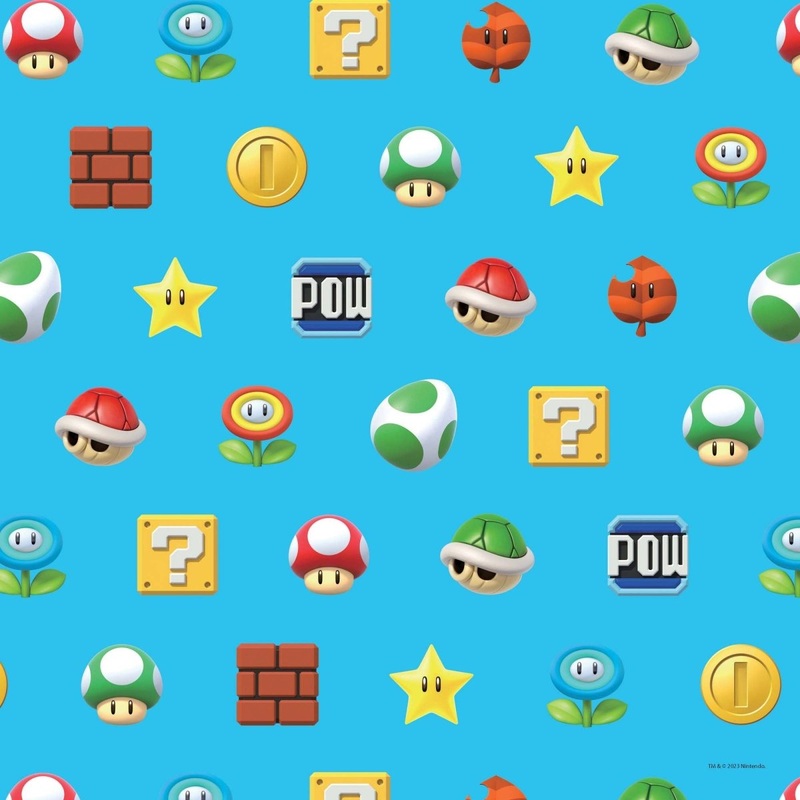 Super Mario Bros Birthday Gift Wrap, 96 Inches, 1 Count