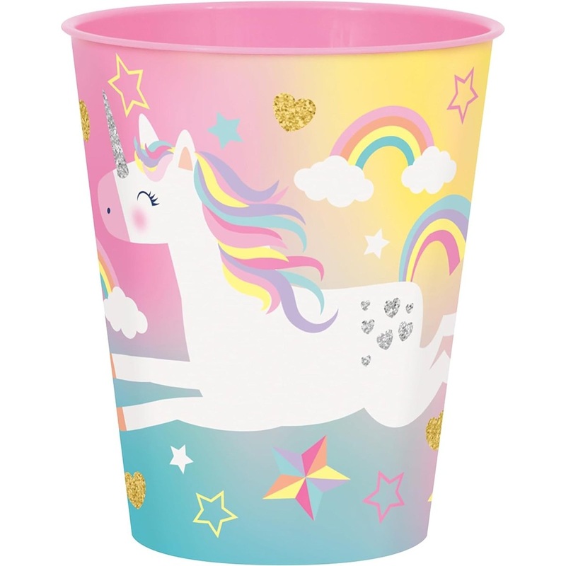 Unicorn Galaxy Birthday Party Cups, 10 Oz, 4 Count