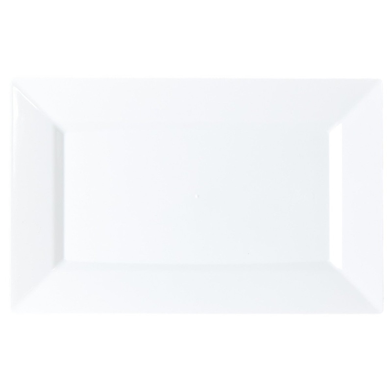 White Premium Quality Large Rectangular Plates, 11.5 Inches, 10 Count