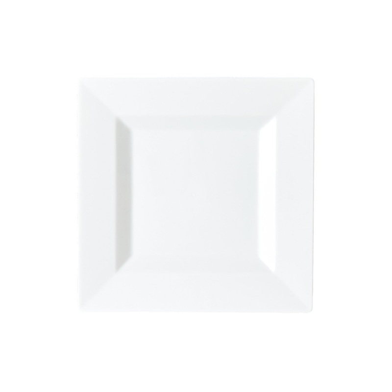 White Square Plates, 6 Inches, 12 Count