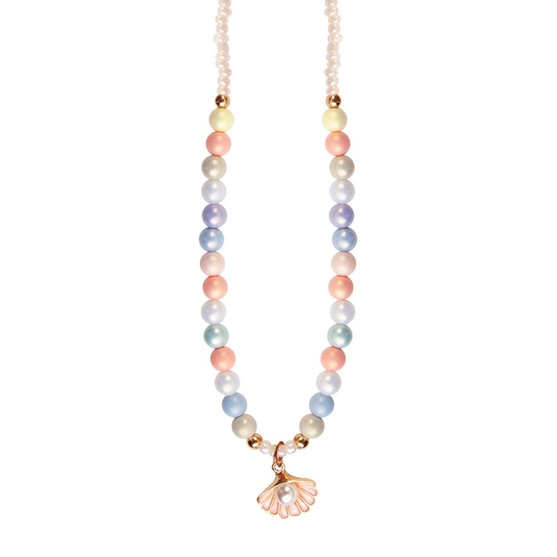 Boutique Beads Pastel Shell Necklace for kids, 1 Count