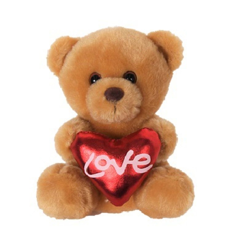 Brown Love Bear Plush, 5 Inches, 1 Count