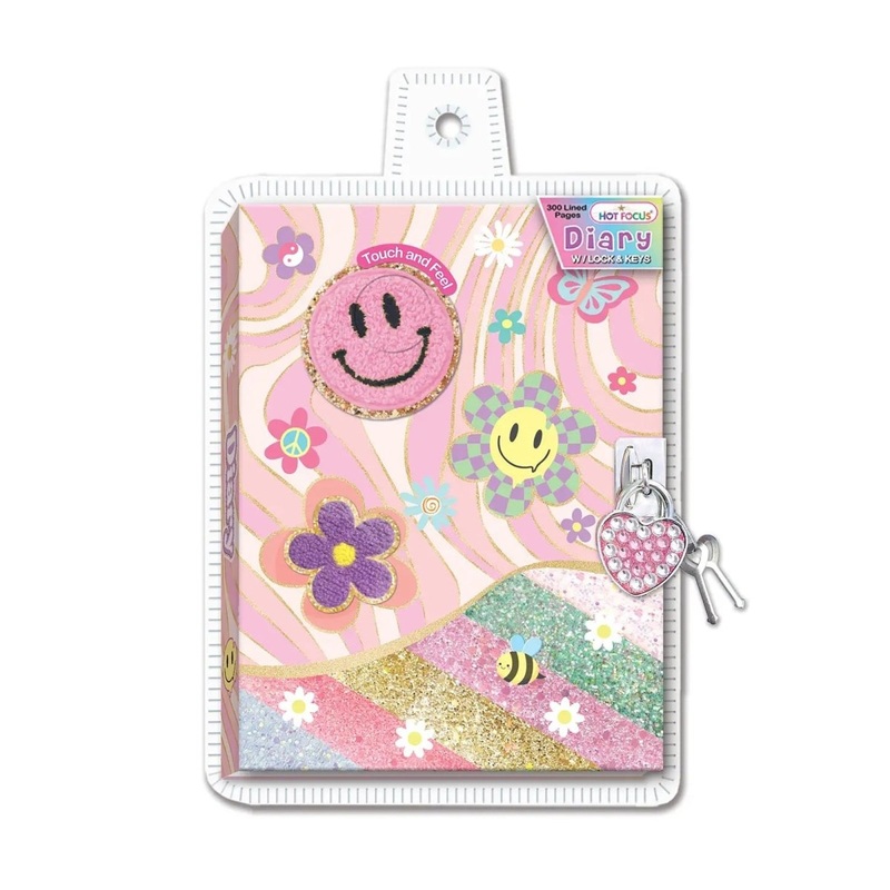 Groovy Flower Diary with Lock and Keys, 1 Count