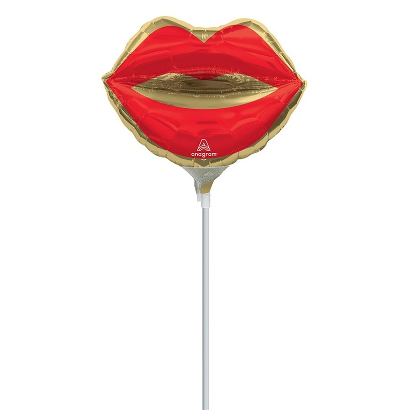Valentine's Day Lips Air-Filled Balloon, 14 Inches, 1 Count