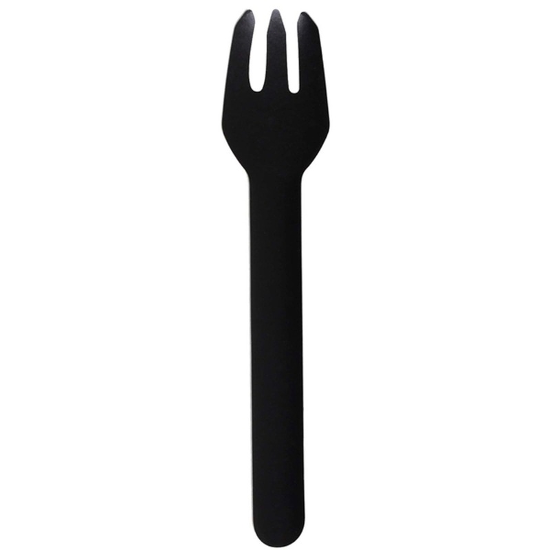 Black ECO Paper Forks, 10 Count
