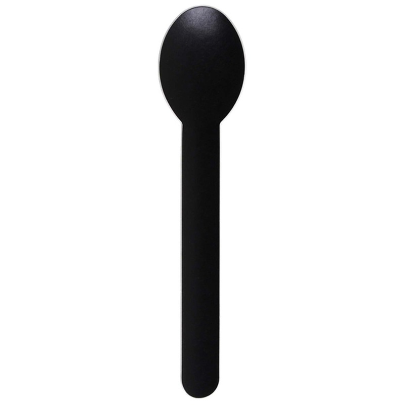 Black ECO Paper Spoons, 10 Count