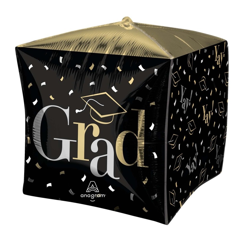 Class Dismissed Cubez Foil Balloon, 15 Inches, 1 Count