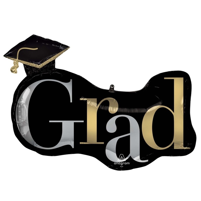 Class Dismissed Grad Supershape Balloon, 33 Inches, 1 Count