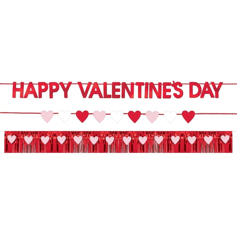 Happy Valentine's Day Foil Banner Kit, 72 Inches, 1 Count
