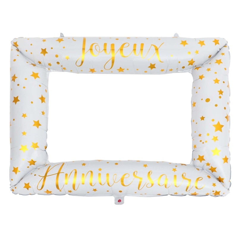 Starry Golden Age "Joyeux Anniversaire" Balloon Frame, 1 Count