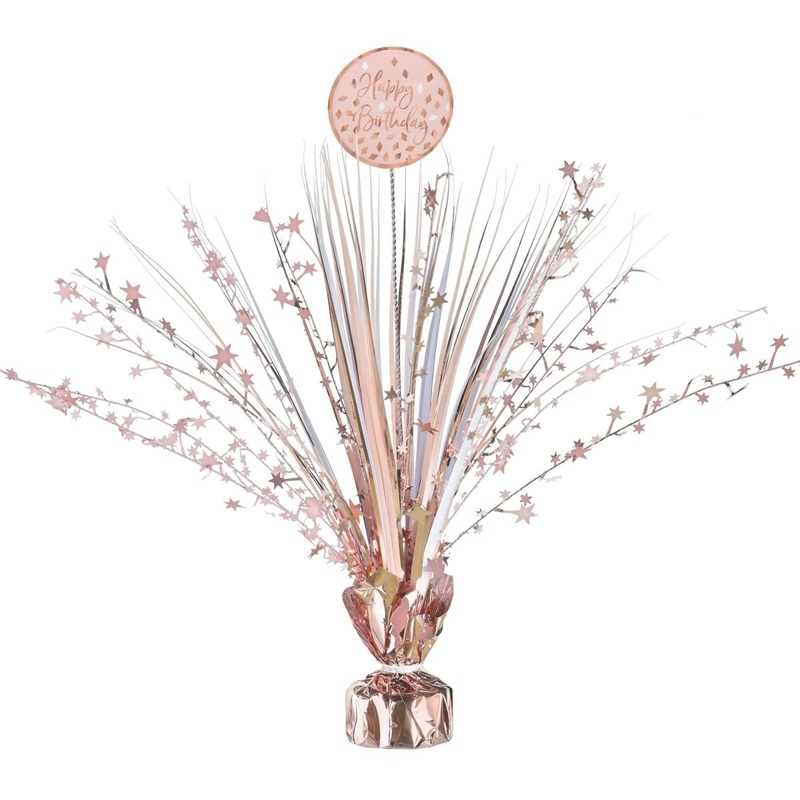 Blush Birthday Spray Centerpiece, 18 Inches, 1 Count