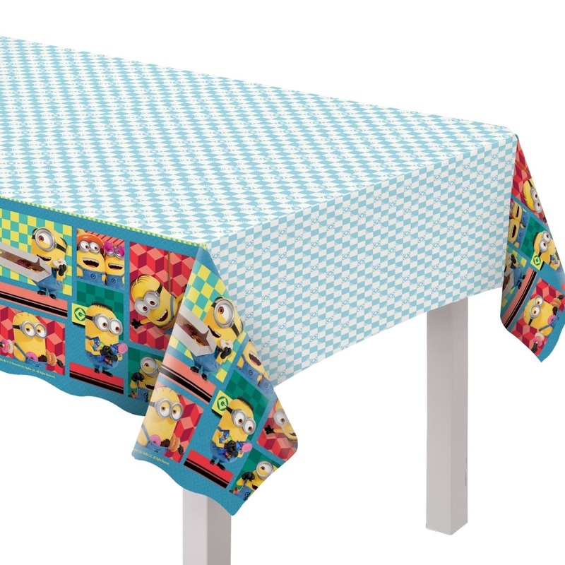 Despicable Me 4 Birthday Plastic Tablecover, 1 Count