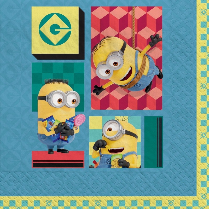 Despicable Me 4 Birthday Small Beverage Napkins, 16 Count