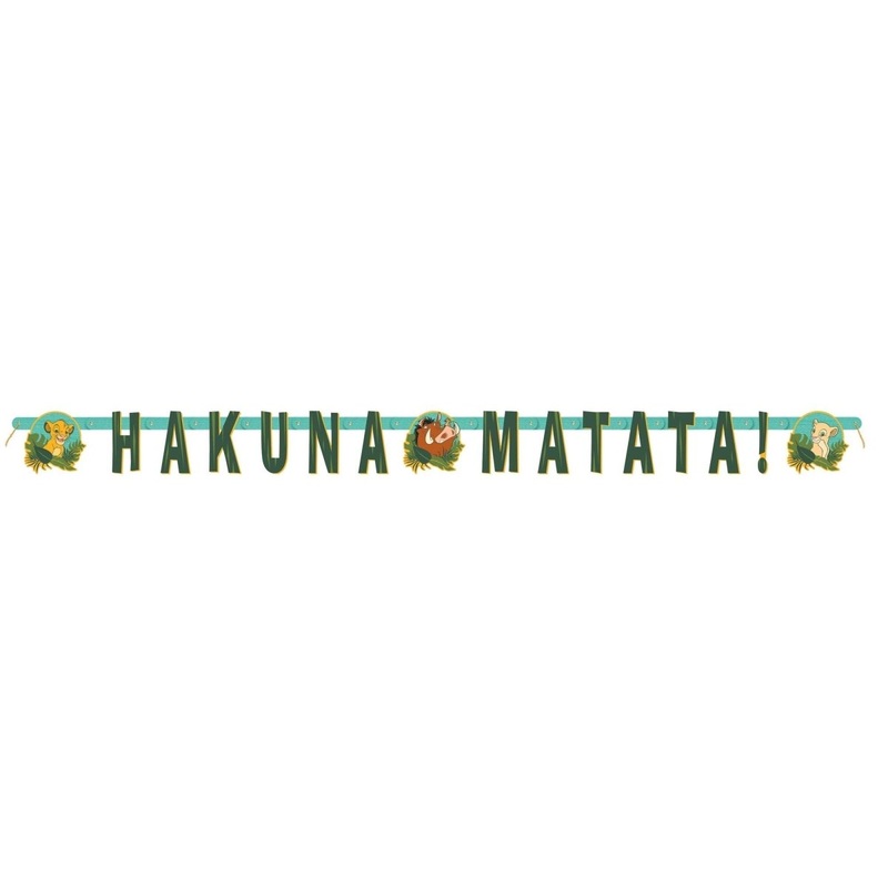 Disney Lion King Birthday "Hakuna Matata" Jointed Banner, 67 Inches, 1 Count