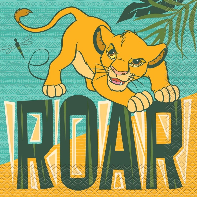 Disney Lion King Birthday Large Lunch Napkins, 16 Count