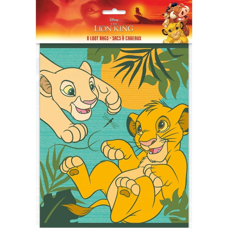 Disney Lion King Birthday Loot Bags, 8 Count
