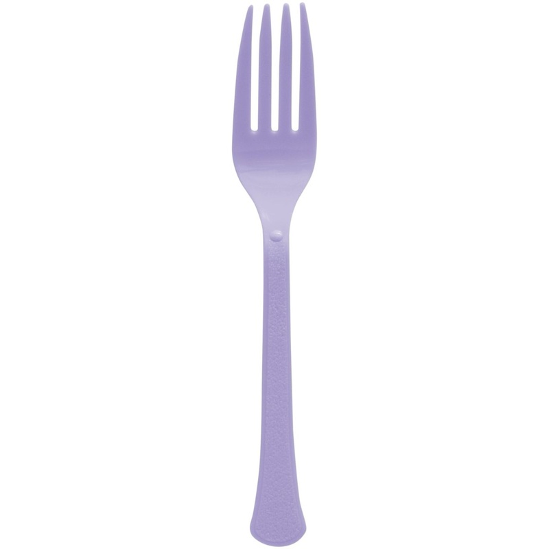 Lavender Plastic Forks, 20 Count