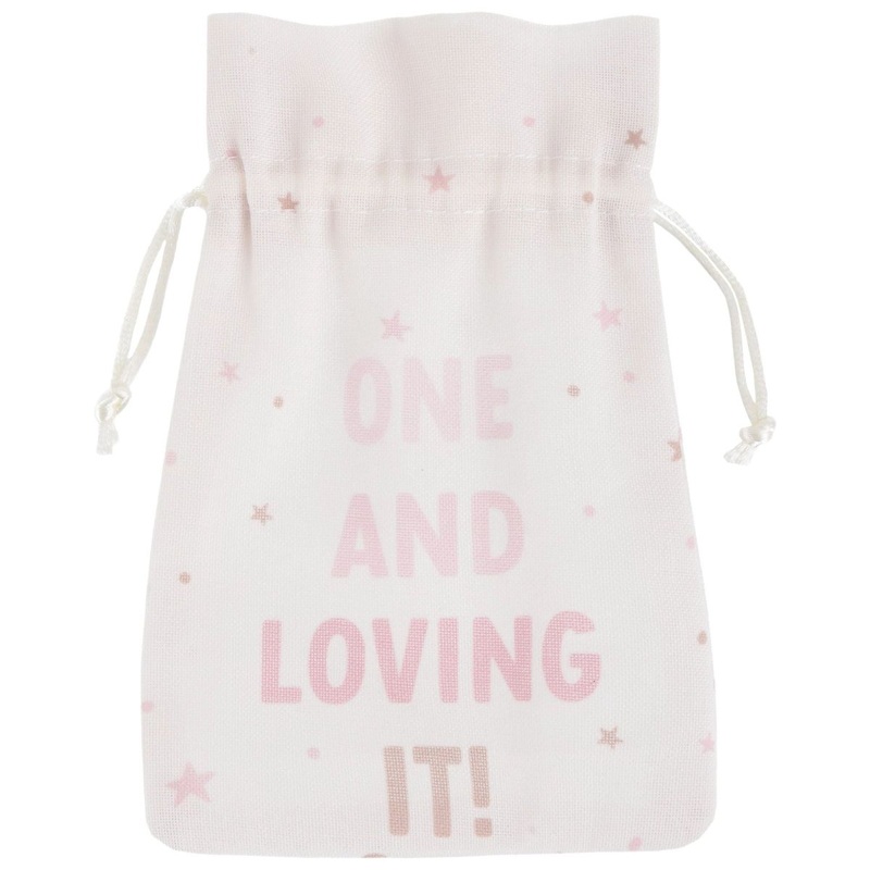 Little Miss Birthday Fabric Favor Pouches, 8 Count