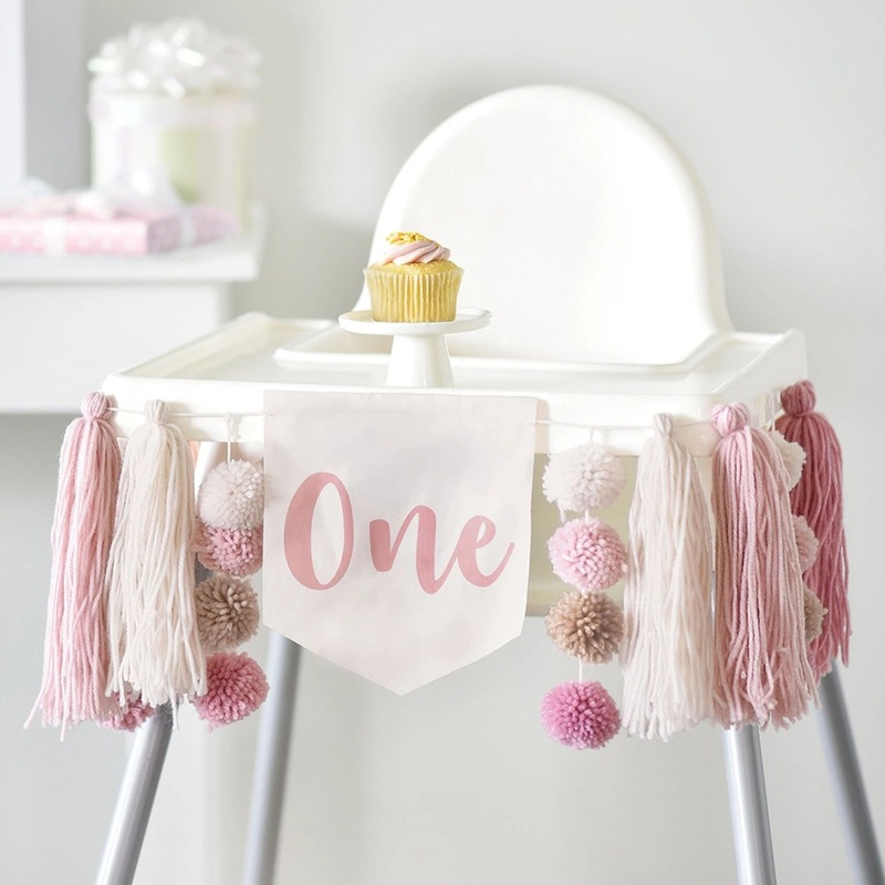 Little Miss Birthday High Chair Tassel Banner, 1 Count
