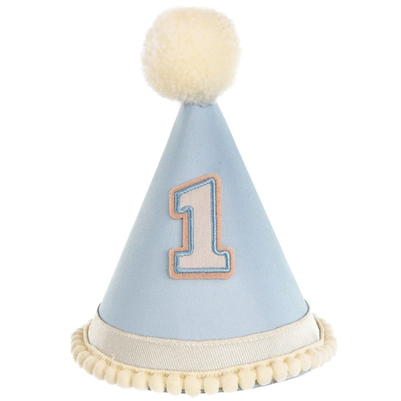 Little Mister Cone Hat with Pom Pom, 1 Count
