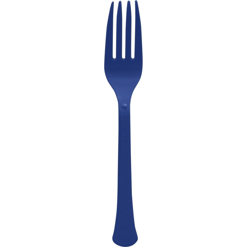 Navy Blue Plastic Forks, 20 Count