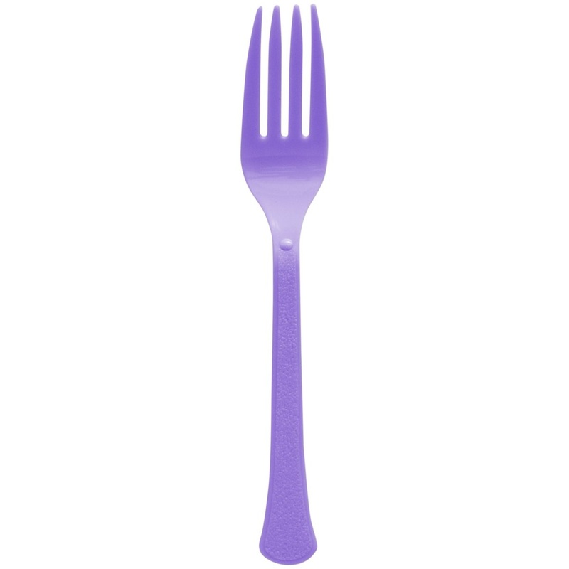 New Purple Plastic Forks, 20 Count