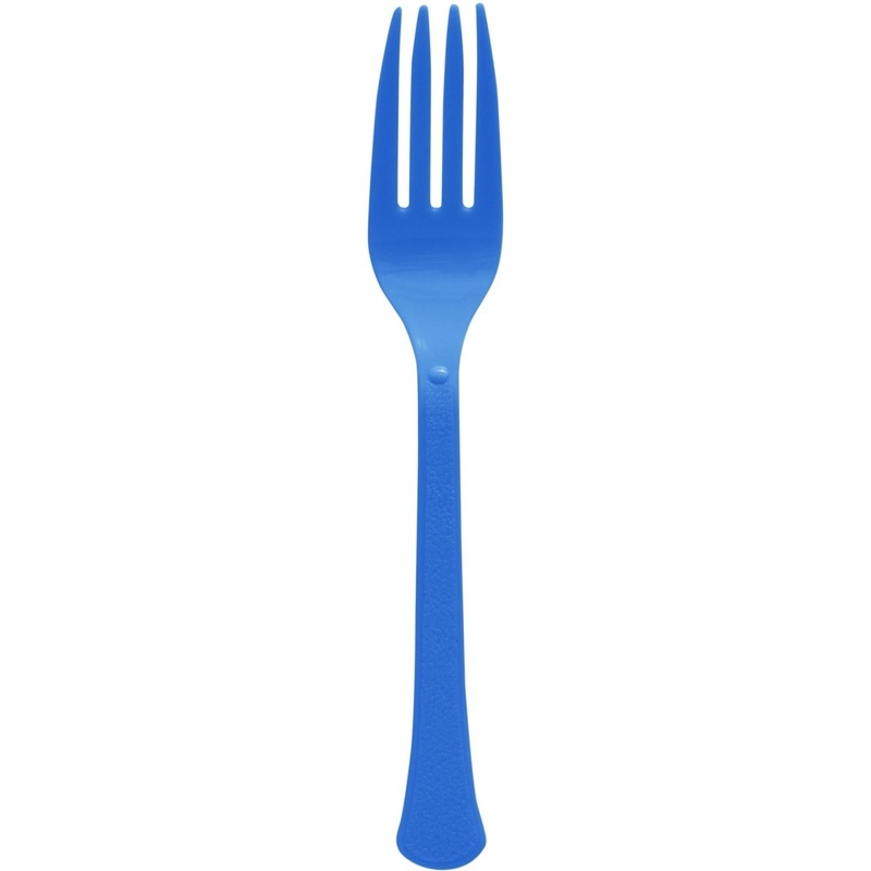 Royal Blue Plastic Forks, 20 Count