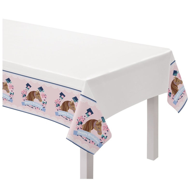 Saddle Up Birthday Plastic Tablecover, 1 Count