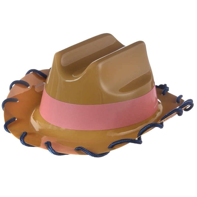 Saddle Up Mini Plastic Cowboy Hats, 4 Count
