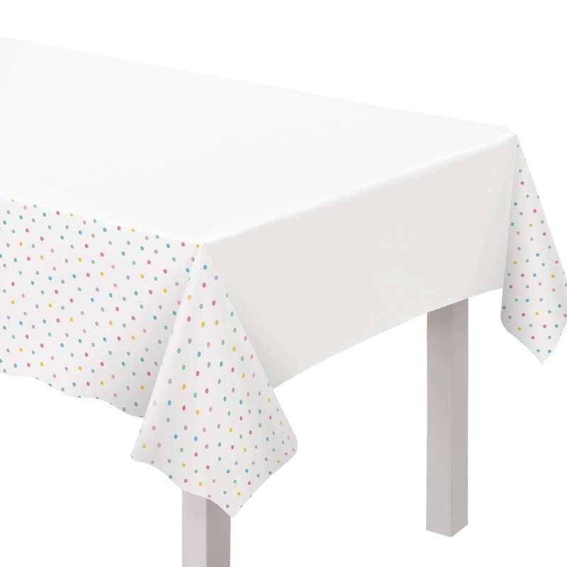 Spa Party Plastic Tablecover, 1 Count