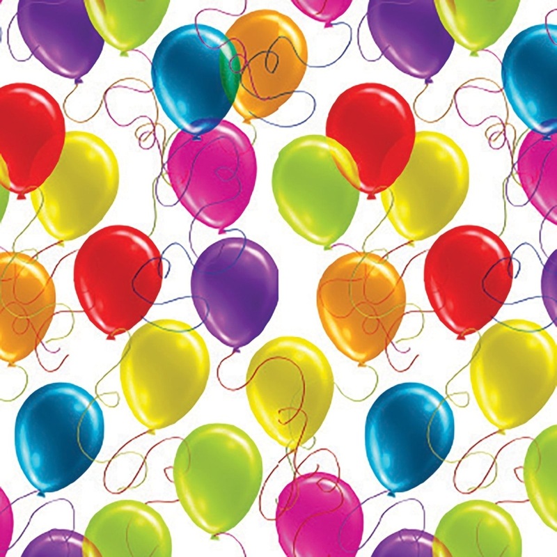 Balloons Gift Wrap Roll, 30 x 72 Inches, 1 Count