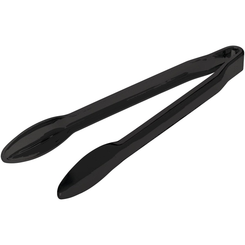 Black PET Plastic Tongs, 1 Count