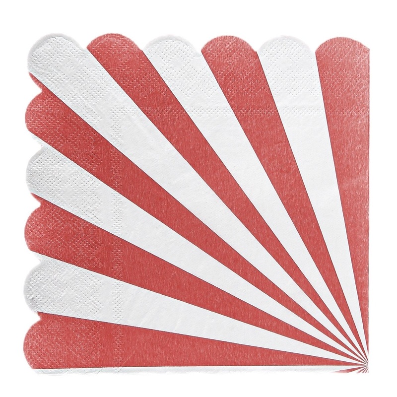 Carnival Large Lunch Napkins, Red, 16 Count
