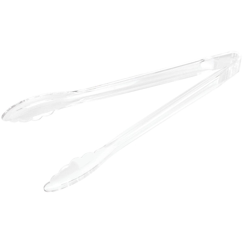 Clear PET Plastic Tongs, 1 Count