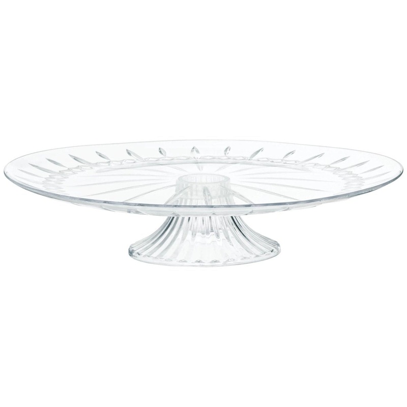 Clear Plastic Cake Stand, 13 Inches, 1 Count