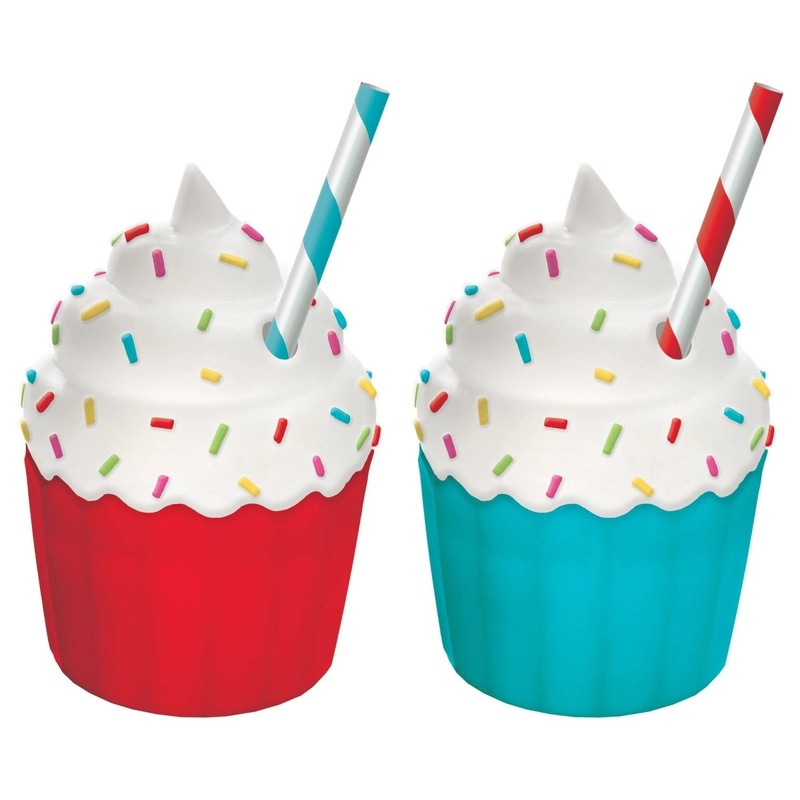 Cupcake Shaped Favor Cups, 7 oz, Assortment, 1 Count