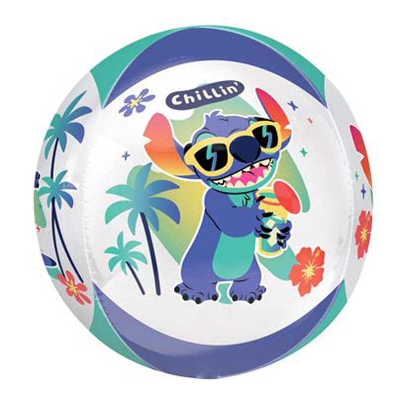 Disney Stitch Birthday Orbz Balloon, 15 Inches, 1 Count