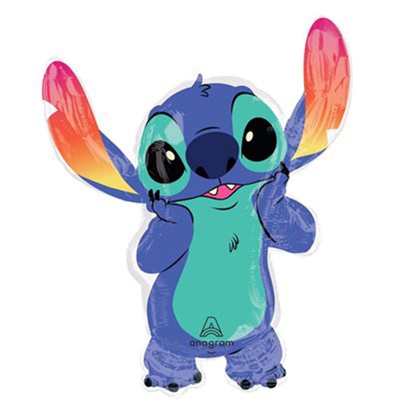 Disney Stitch Birthday Supershape Foil Balloon, 27 Inches, 1 Count