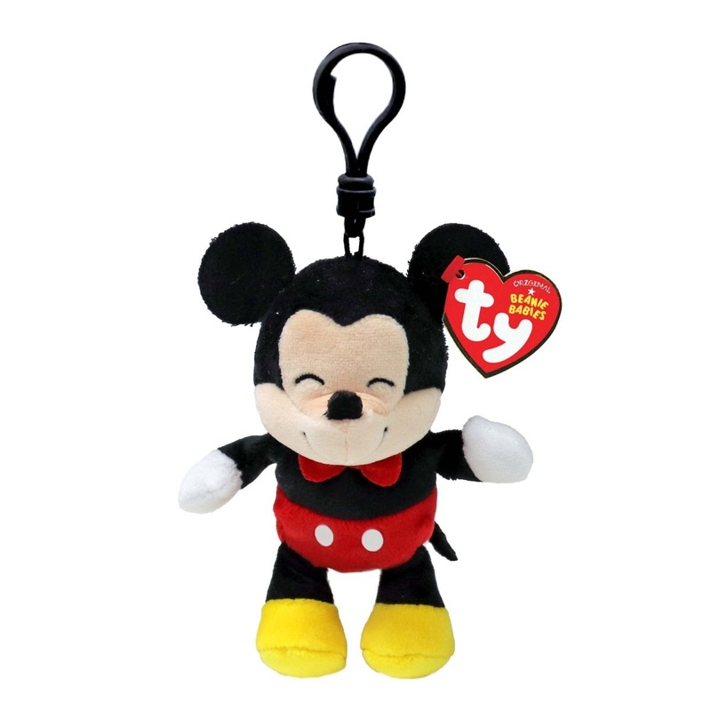 Disney TY Beanie Boos Plush with Clip, Mickey Mouse, 5 Inches, 1 Count