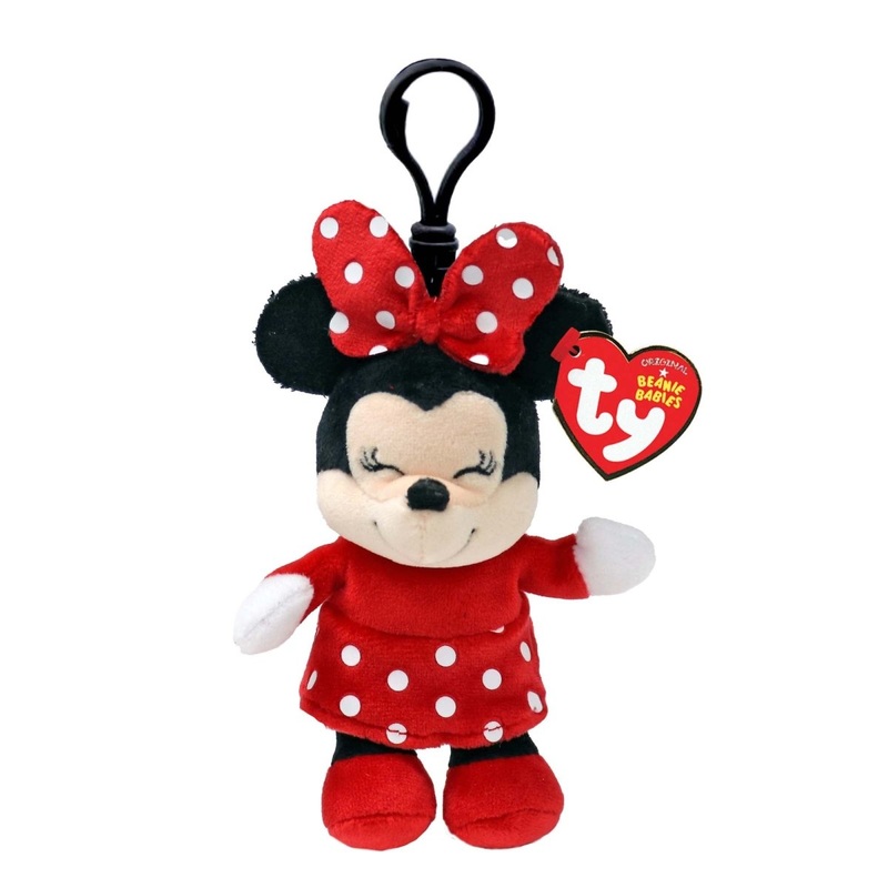 Disney TY Beanie Boos Plush with Clip, Minnie Mouse, 5 Inches, 1 Count