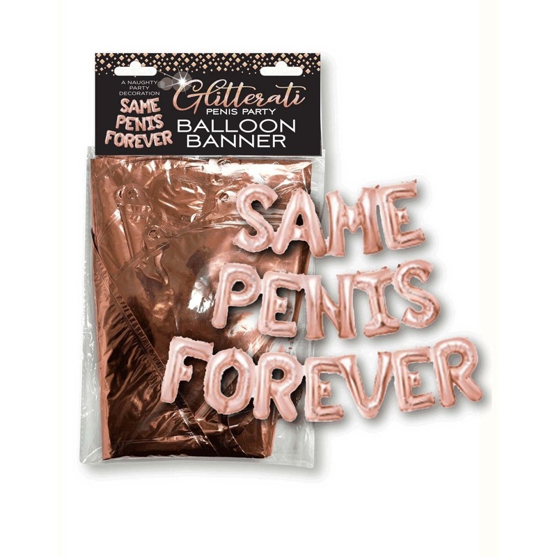 Glitterati Bachelotette Party Same Penis Forever Foil Balloon Banner, 1 Count