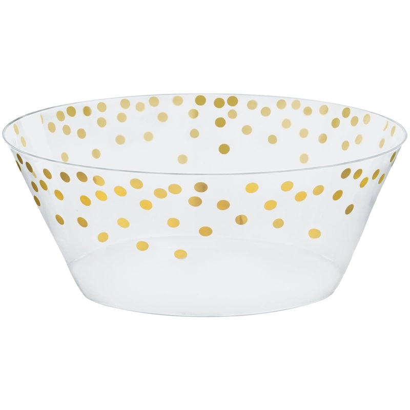 Gold PET Plastic Small Serving Bowl, 6.1 Inches, 1 Count